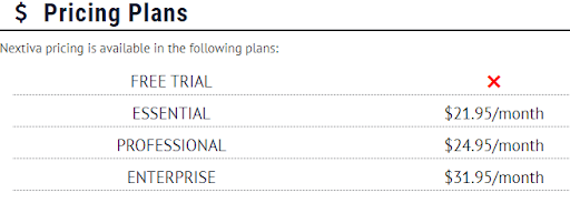 pricing plans