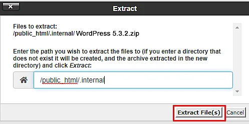 extract-files-cpanel