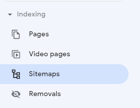 Google Search Console sitemaps option