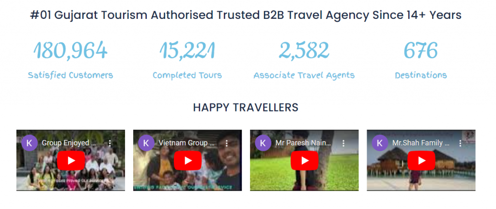 Example of Testimonials by Travelers