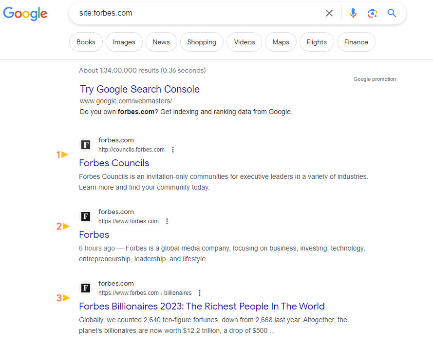 Search with Google search operators