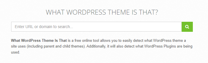 Search What WordPress Theme Is That