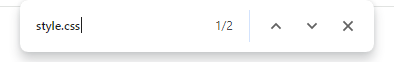 search for style.css in the search field