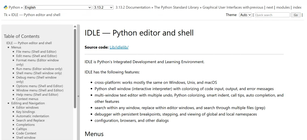 IDLE The Python editor and shell