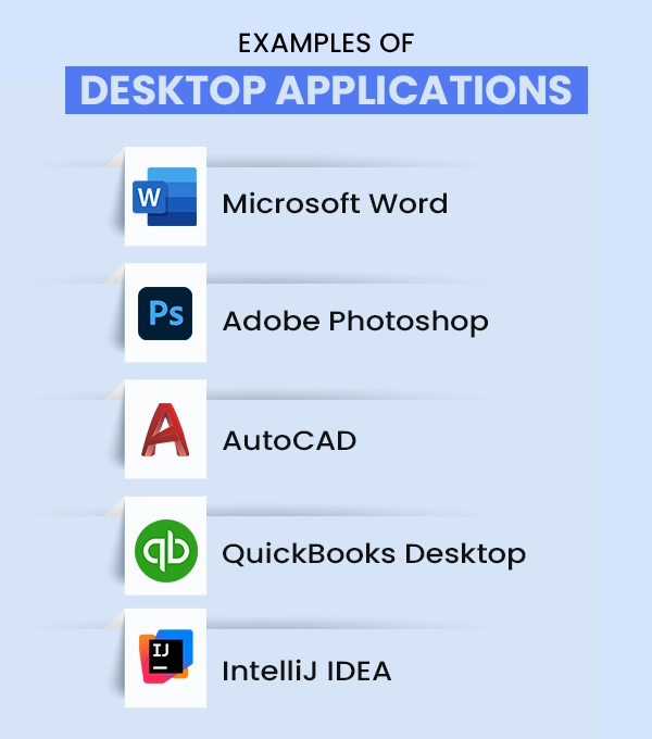 Examples of Desktop Applications