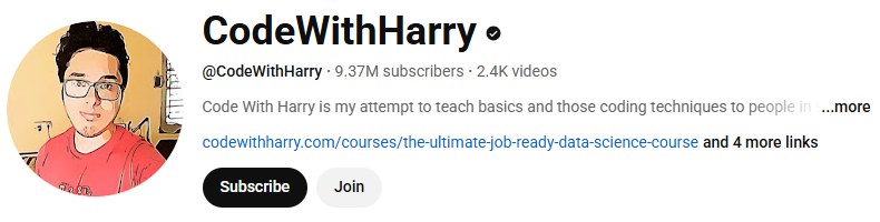 CodeWithHarry