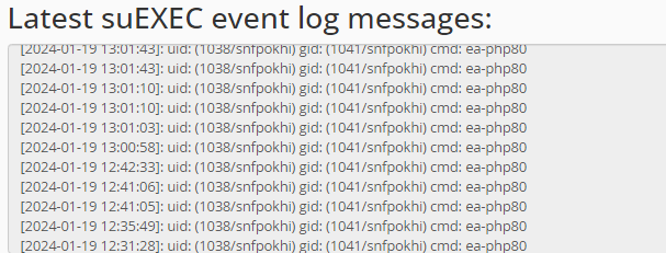 you will see a latest list of the last errors
