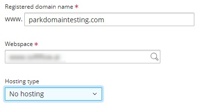 details for the parked domain
