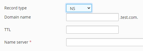 To Add an NS Record