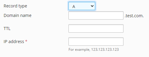 To Add an A Record