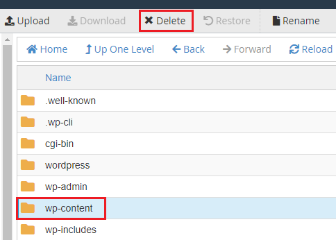 tap the Delete option