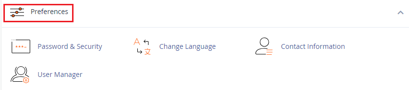 Go to the Preferences section