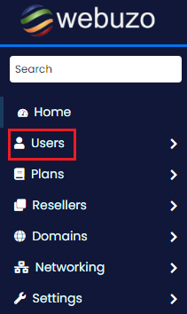 Click on the Users section located
