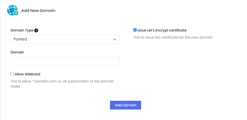Add new domain