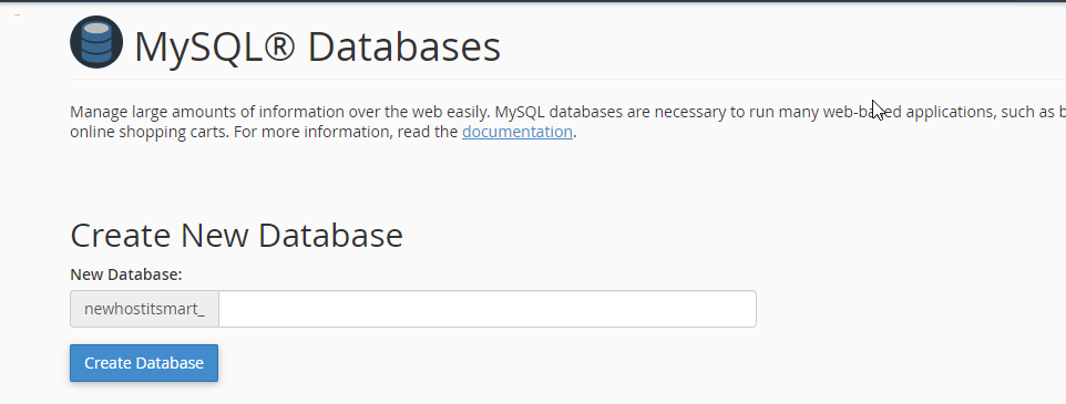 Create a database