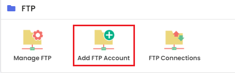 Click Add FTP Account