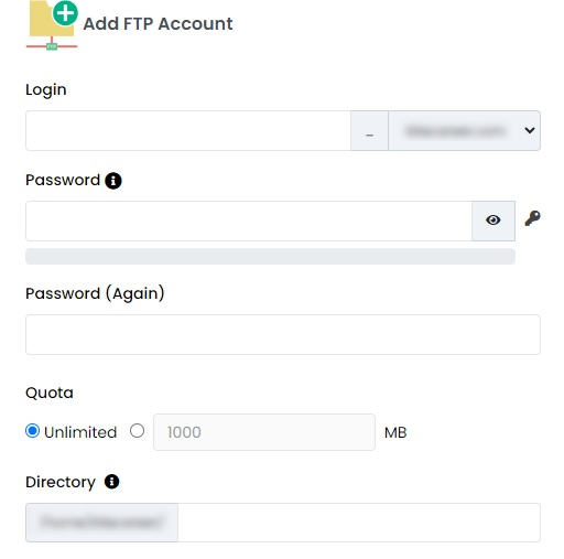 Add FTP Account