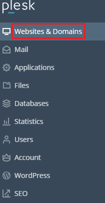 select website and domain option