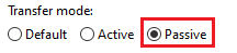 Click passive option