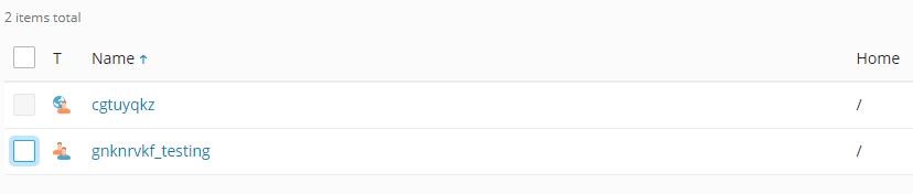 list of all existing FTP accounts