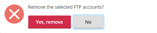 confirm the deletion with the message