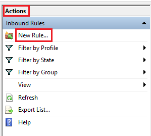 click on ‘New Rule
