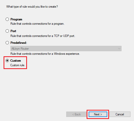 Select ‘Allow the connection’ to permit access