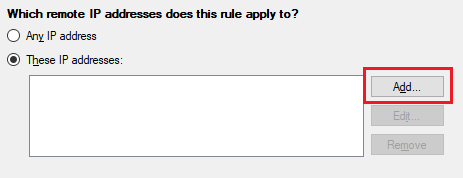 option for ‘Add’ enables