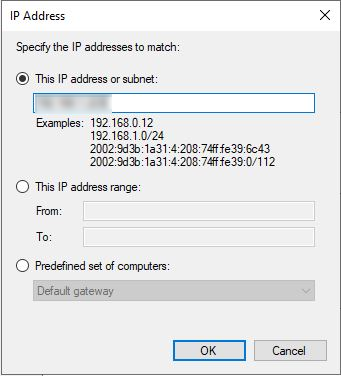 specific IP address or range