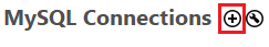Plus icon to create a new connection