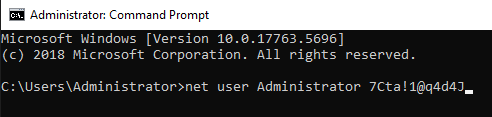 type the command