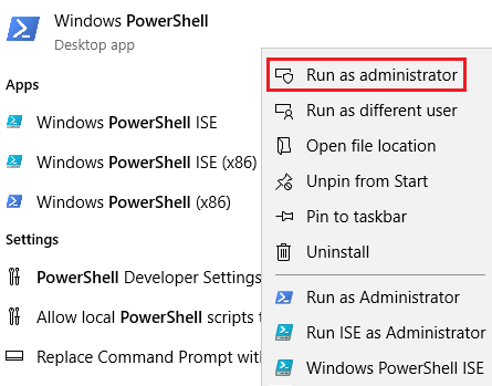 run as a administrator