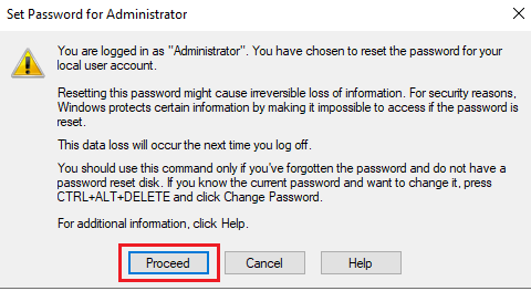 Click proced button