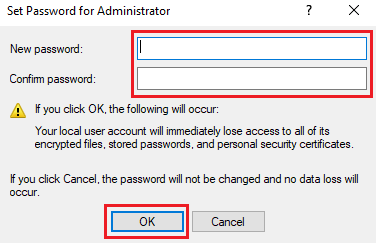 set new password