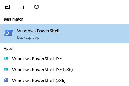 Select ‘Windows PowerShell’