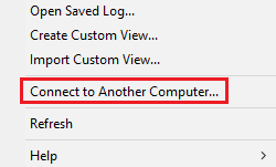 Select Connect to Another Computer