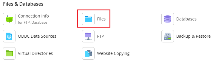 look for the ‘Files’ section