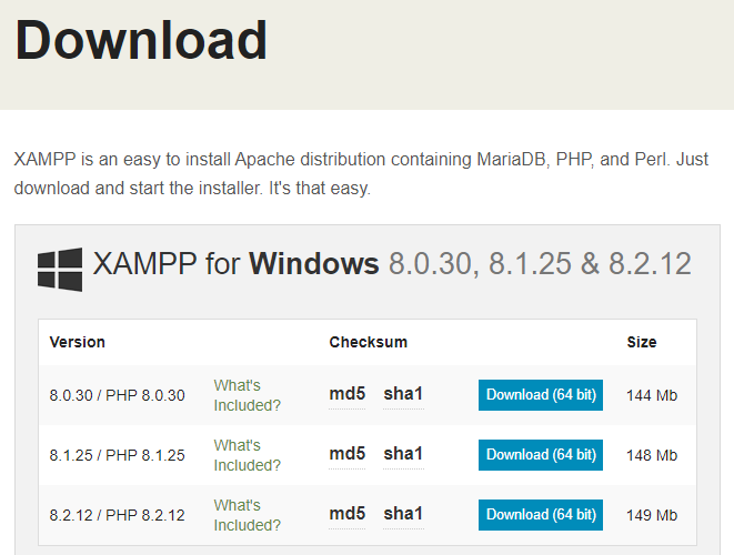 Download and Install XAMPP