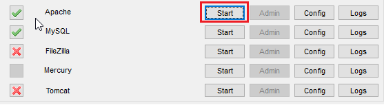 clicking on the ‘Start’ button