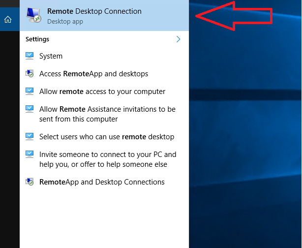 Connect to RDP