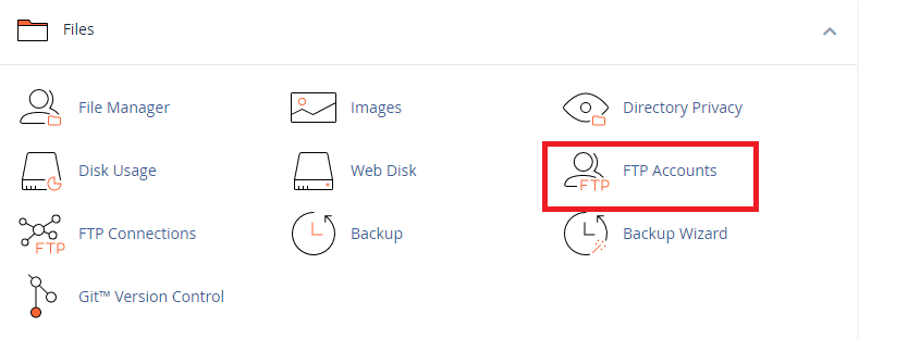 select the FTP Accounts