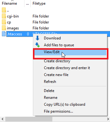 edit the file