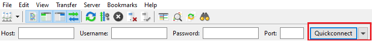QuickConnect on  Filezilla