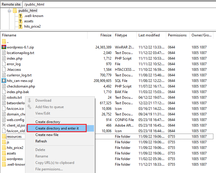 Create  Directory
