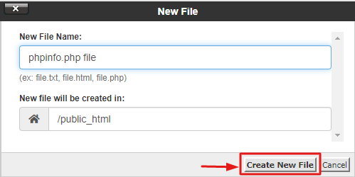 create the phpinfo.php file