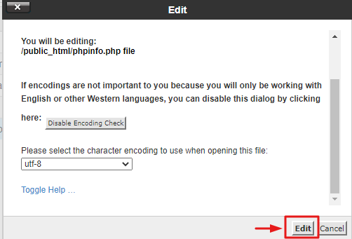 click on edit button