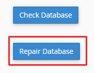 Repair Database cPanel