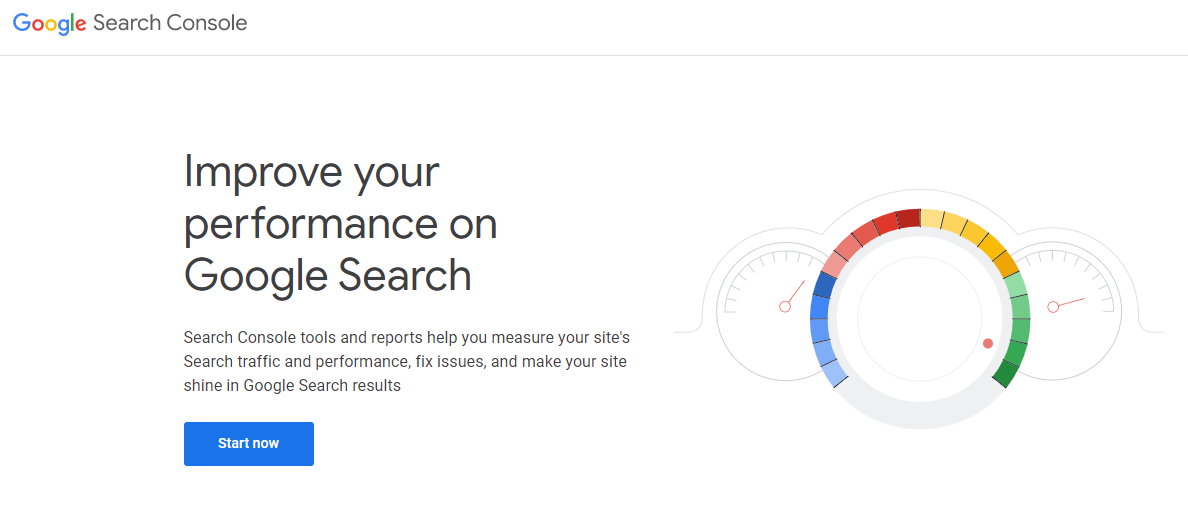 Google search console dashboard