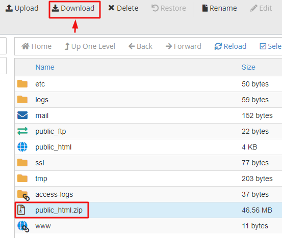 Download compressed file