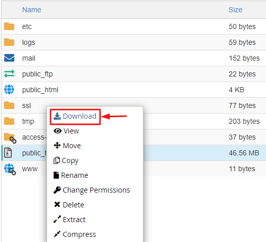 click on Download compressed file